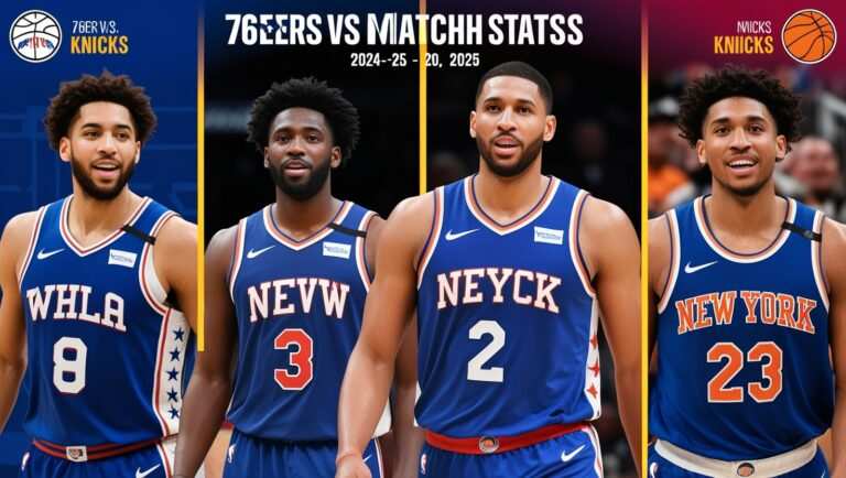 76ers vs Knicks Match Player Stats
